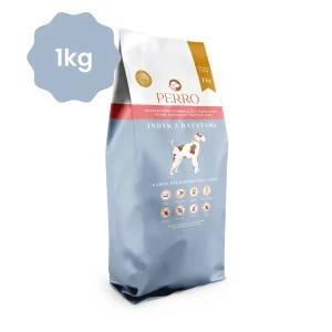 Karma sucha Indyk z batatami – bezzbożowa formuła dla psów dorosłych średnich i dużych ras 1kg