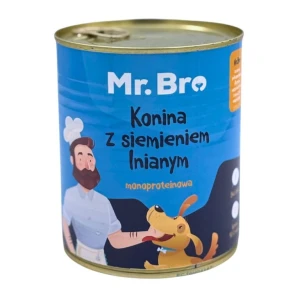 Mr. Bro Monoproteinowa karma  - Konina z Siemieniem lnianym 800g 