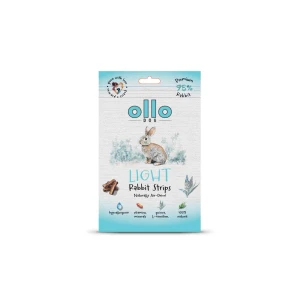 Ollo Air Dried Light Rabbit Strips - Przysmaki funkcyjne dla psa z królikiem 80g