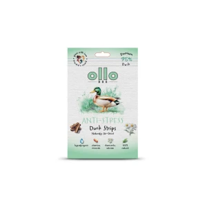Ollo Air Dried Anti-Stress Duck Strips - Przysmaki funkcyjne dla psa z kaczką 80g  