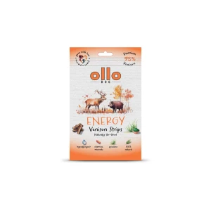 Ollo Air Dried Energy Venison Strips - Przysmaki funkcyjne dla psa z dziczyzną 80g   