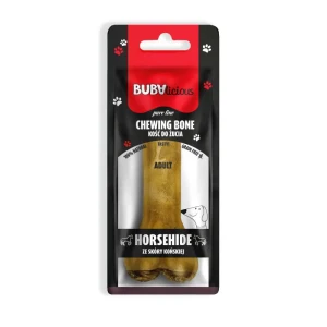BUBAlicious Pure Line - kość Adult do żucia ze skóry końskiej 12 cm