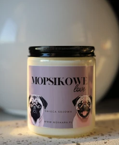 Świeca sojowa - MopsikoweLove 