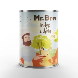 Mr. Bro LIGHT Indyk z Dynią z Prebiotykami 400g