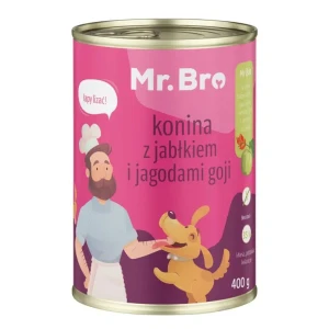 Mr. Bro Monoproteinowa karma  - Konina z Jabłkiem i Jagodami Goji 400g