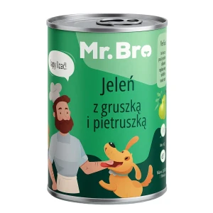 Mr. Bro Monoproteinowa karma  - Jeleń z Gruszką i Pietruszką 400g
