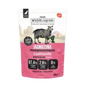 Wiejska Zagroda - Karma mokra dla psa Monoproteinowa Jagnięcina (dorosły) 500g 