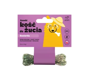Azanki Kość do żucia SENIORITA z łososiem, kokosem i spiruliną SENIOR 10cm