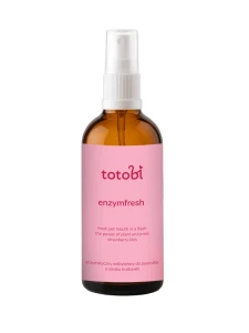 Totobi - Enzymatyczny odświeżacz do pyszczka dla psa i kota o smaku truskawkowym, 100 ml