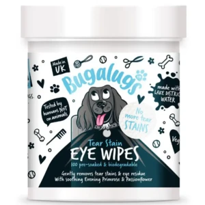 Bugalugs - Tear Stain Eye Wipes 100szt. - biodegradowalne waciki do czyszczenia okolic oczu psa