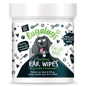 Bugalugs - Soothing Ear Wipes 100szt. - biodegradowalne waciki do czyszczenia uszu psa