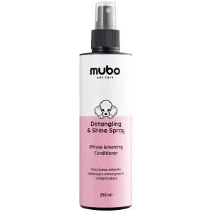 Mubo - Detangling & Shine Spray 250ml - dwufazowa odżywka ułatwiająca rozczesywanie i nabłyszczająca, dla psa i kota