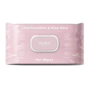 Mubo Chlorhexidine & Aloe Vera Pet Wipes 100szt. - chusteczki z chlorheksydyną i aloesem dla psa i kota, 15x30cm