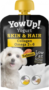YOW UP! SKÓRA & SIERŚĆ JOGURT DLA PSA Z ŁOSOSIEM 115G