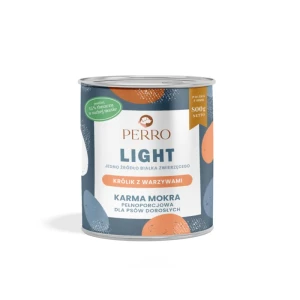 Perro LIGHT - Karma mokra Królik z warzywami – monobiałkowa formuła dla psów dorosłych 800g