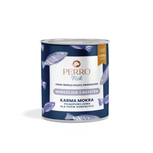 Perro - karma mokra Morszczuk z batatem – monobiałkowa formuła dla psów dorosłych 800g