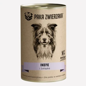 Paka Zwierzaka - Karma mokra dla psa indyk i żurawina 400g