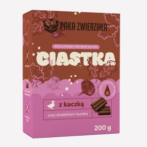 Paka Zwierzaka - Ciastka dla psa Kaczka z burakiem 200g