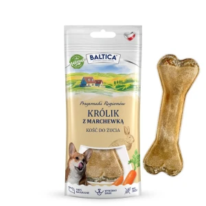 BALTICA PRZYSMAKI REGIONÓW - Kość do żucia królik z marchewką 1 szt.