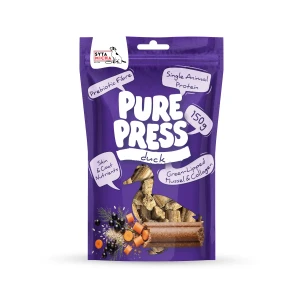 Syta Micha - Smaczki tłoczone na zimno z Kaczką dla psa - Pure Press Duck 150 g