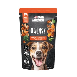 Pan Mięsko - Karma mokra dla psa Pan Mięsko Gulasz Indyk z cielęciną (dorosły) 150g