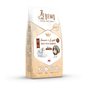Bemo Senior & Light - karma sucha dla psiego seniora i psów z nadwagą - indyk z żurawiną 10kg