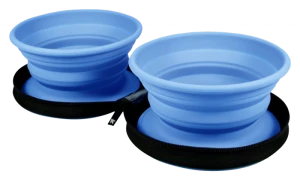 Kiwi Walker TRAVEL DOUBLE BOWL zestaw misek turystycznych niebieskich