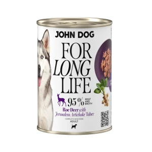John Dog - Karma mokra dla psa Sarna z bulwą topinamburu For Long Life John Dog 400g