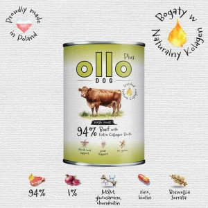 Ollo Plus Kolagen Wołowina - karma mokra dla psa 400g