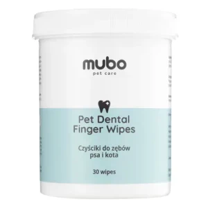 Mubo Pet Dental Finger Wipes 30szt. - jednorazowe czyściki do zębów psa i kota, nakładki na palec