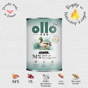 Ollo Plus Kolagen Kaczka - karma mokra dla psa 400g