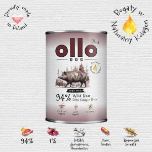 Ollo Plus Kolagen Dzik - karma mokra dla psa 400g