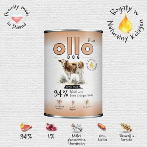 Ollo Plus Kolagen Cielęcina - karma mokra dla psa 400g