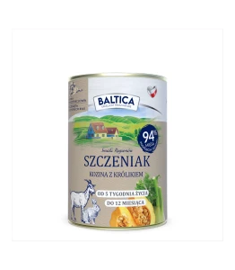 Baltica Smaki Regionów - Karma mokra kozina z królikiem dla szczeniąt 400g