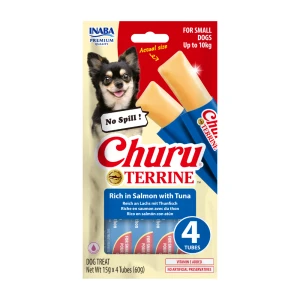 Inaba - Churu Terrine Salmon & Tuna Recipe 4x15g (60g) - Small dogs