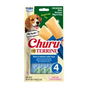Inaba - Churu Terrine Salmon & Tuna Recipe 4x30g (120g) - Medium dogs
