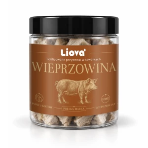 Liova Kawałki Wieprzowina – liofilizowany przysmak dla psa i kota 40g