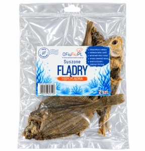 OFiuFiuPL - Suszone FLĄDRY dla psa naturalny rybny przysmak 2 szt.