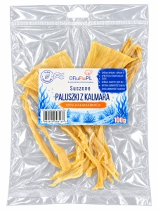 OFiuFiuPL - Suszone PALUSZKI z KALMARA dla psa naturalny przysmak 100g