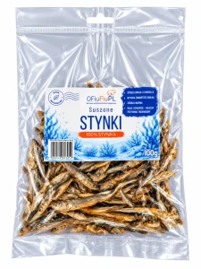 OFiuFiuPL - Suszone STYNKI dla psa naturalny rybny przysmak 100g