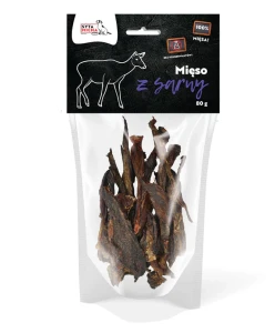 Suszone mięso z sarny dla psa 80g