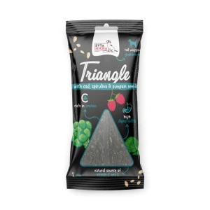 Trójkąt do żucia dla psa - dorsz z jeleniem i spiruliną 2 szt.