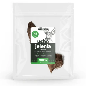 Ucho jelenia z futrem