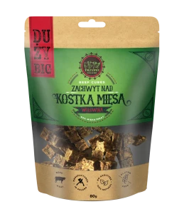  TRZYPSY DUŻY ZACHWYT NAD KOSTKĄ MIĘSA Z WOŁOWINY 80G 