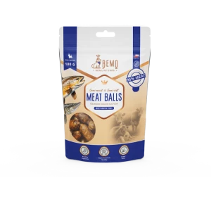 MEAT BALLS BEEF WITH FISH - PÓŁMIĘKKIE SMACZKI DLA PSÓW Z RYBĄ 180g